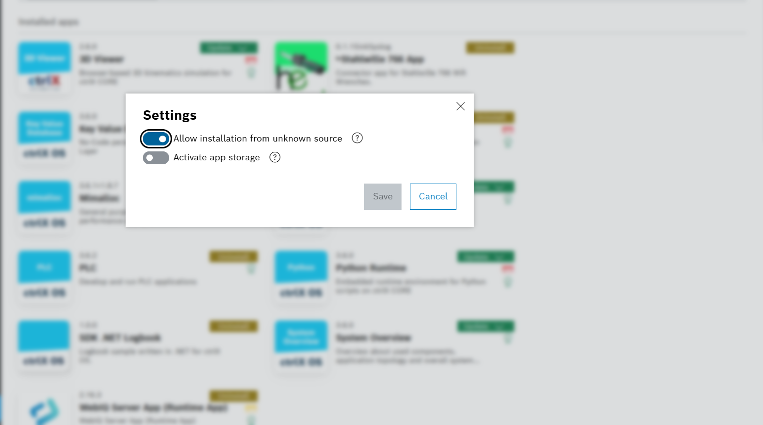 Allow unknown sources